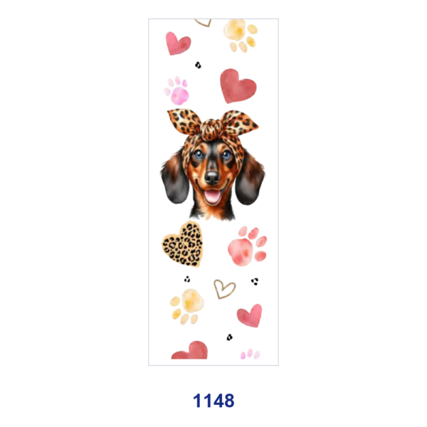 oly-79e89f2899f7dc901ec47e9ea4a787f4 Wholesale 2/8/16pcs Cute Dog Leopard Headband Paw Print Heart Floral Print Pen and Bookmark Stickers UV DTF Wraps OLY Exclusive