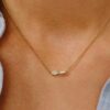 Wholesale Geometric Zircon Pendant Necklace Stainless Steel Stainless Steel Electroplated Fashion Accessory Gift For Boutique Resale