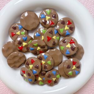06-coffee color / Size is about 25mm, hole diameter is about 2.5mm