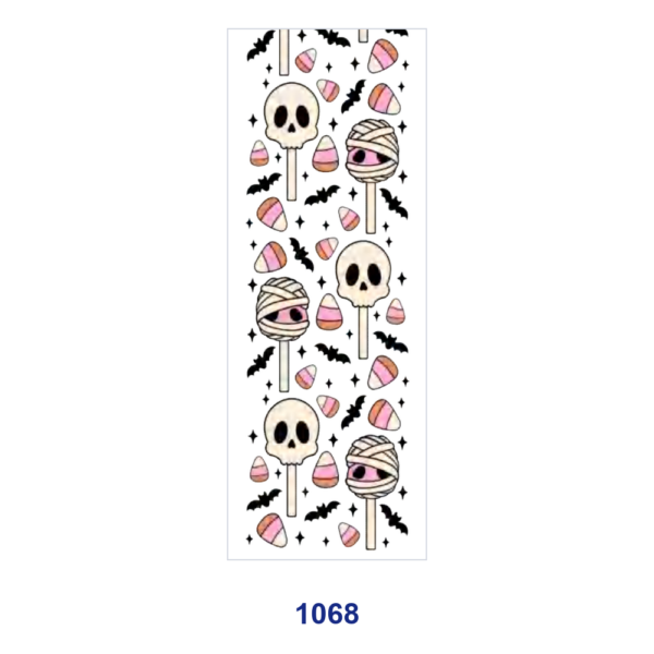 Wholesale 2/8/16pcs Halloween Skull Mummy Colorful Heart Print Pen and Bookmark Stickers UV DTF Wraps OLY Exclusive