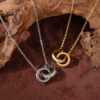 Wholesale Titanium Steel Opal Asymmetrical Choker Necklace Chic Jewelry Accessory For Boutique Resale