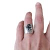 oly-7a8d1e439b1dd9319b0c3c23c3f3e40a Wholesale Vintage Floral Adjustable Ring Bohemian Silver Tone Women S Jewelry For Boutique Resale