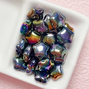 02-black / Size is about 14mm, hole diameter is about 2.0mm