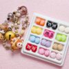 Wholesale Acrylic Red Painted Bean Shaped Loose Beads for DIY Keychain Phone Charm Jewelry Craft Supply