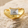 Wholesale Retro Gemstone Ring For Women Tone Alloy Fashion Jewelry Gift