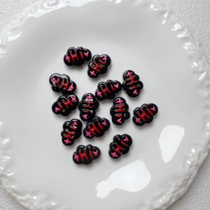 07-black / Size is about 25mm, hole diameter is about 3.5mm