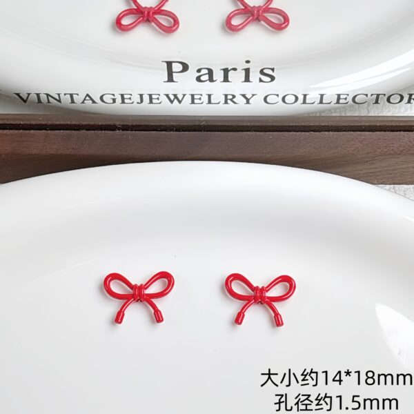 Wholesale Stylish Alloy Bow Charms Loose Beads DIY Jewelry Accessory for Necklace Bracelet Earring Keychain Phone Charm