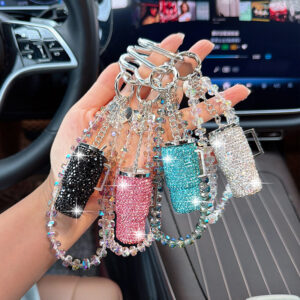 oly-7b15e89132ccbd448605df692098b977 Wholesale AB Crystal Rhinestone Water Bottle Keychain Stylish Bag Charm Car Key Accessory For Women Birthday Gift Resale