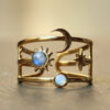 oly-7b2565f3050a28aa03ac3dae243edc8d Wholesale Sun Moon Stars Celestial Motif Alloy Ring Tone Adjustable Women S Vintage Style Ring Alloy Jewelry Accessory Boutique Resale Gift