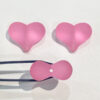 oly-7b6c24f7bcb654f2cb87ef623fa05b47 Wholesale Mixed Color Acrylic Heart Loose Beads Rubber Coated DIY Kit for Bracelet Phone Chain Bag Charm Fashion Accessory