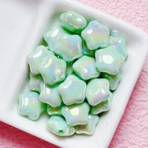 05-light green / Size is about 14mm, hole diameter is about 2.0mm
