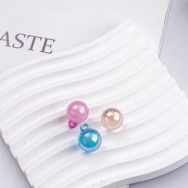 Wholesale Acrylic UV Bubble Beads DIY Grape Cluster Car Keychain Charm Jewelry Making Supplies