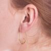 Wholesale Retro Geometric Hoop Earrings Spiral Polished Alloy Party Wear Jewelry Accessory