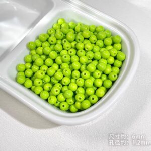 04-green round beads / See picture for size