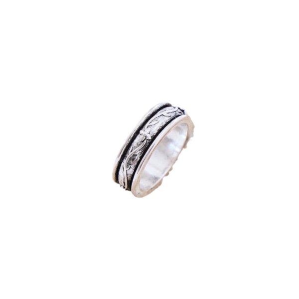 Wholesale Retro Bohemian Carved Flower Wide Band Ring For Women Fashion Jewelry Accessory Gift