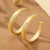 oly-7c50f550e998960716ebf20dab262615 Wholesale Oversized Matte Brushed Geometric Hoop Earrings Minimalist Fashion Jewelry Accessory For Party Boutique Resale