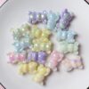 oly-7c63b74546637833c202fdc6f4234797 Wholesale Acrylic Bear Loose Beads Glow-in-the-Dark Blue Two-Color Gradient Electroplated for DIY Phone Charm Jewelry Making Supply