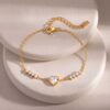 oly-7c91b27dbd42ef6bb072d2b3e389799b Wholesale Trendy Stainless Steel ElectroplatedSnake Chain Bracelet Geometric Zircon With Square Marquise Heart Patterns Unisex Jewelry Accessory For Everyday Wear