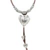 oly-7cc85271a11391990e7159e8d3064755 Wholesale Bohemian Heart Pendant Leather Rope Necklace For Women Retro Style Fashion Jewelry Boutique Resale Gift