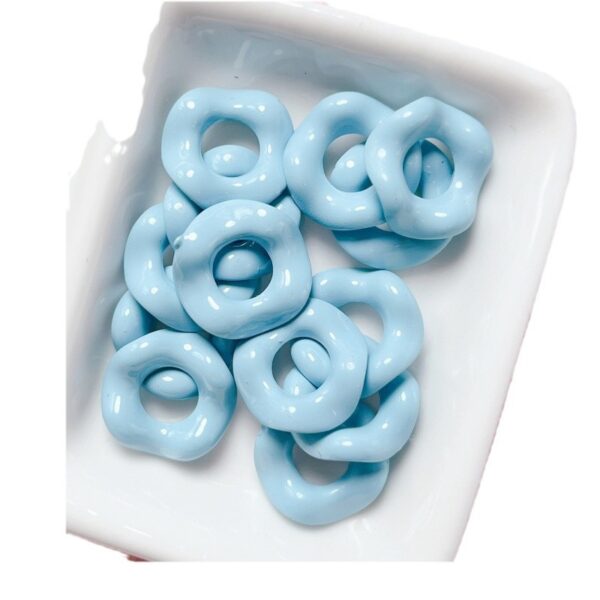 oly-7d48a735a8801b31be5a6d7c9e54b68a Wholesale Colorful Acrylic Paint Finish Wavy Spacer Beads for DIY Jewelry Making Bracelet Charms and Craft Projects