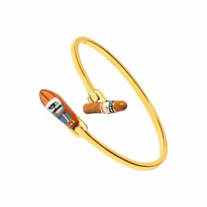 Cigar style open bracelet