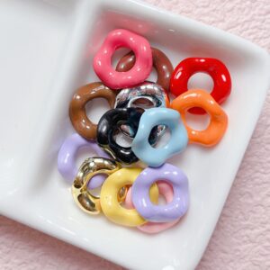 17-randomly mixed colors / Size is about 16mm, inner ring is 6.5mm