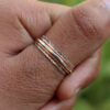 oly-7df29e062875f7bccd8873b1b569244a Wholesale Retro Bohemian Style Geometric Two Tone Women S Ring Alloy Electroplated Jewelry Accessory Party Gift