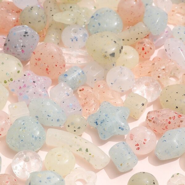 Wholesale Acrylic Loose Beads, Cute Flower Star Pink Multicolor, DIY Bracelet Making Fashion Jewelry Accessory