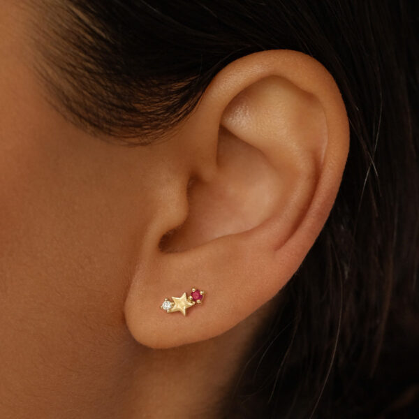 oly-7ebc09cbd2c0163efab40473b6d232ac Wholesale Zodiac Earrings Titanium Steel Diamond Constellation Studs Jewelry Accessory For Boutique Resale