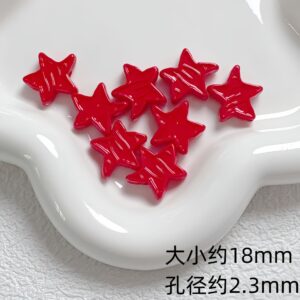 14-red / Size is about 18mm, hole diameter is about 2.3mm