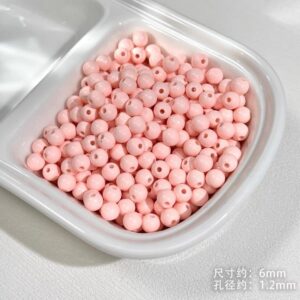 01-pink round beads / See picture for size