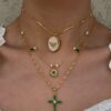 Wholesale Vintage Butterfly Shell Locket Necklace Openable Photo Frame Pendant Jewelry Fashion Accessory