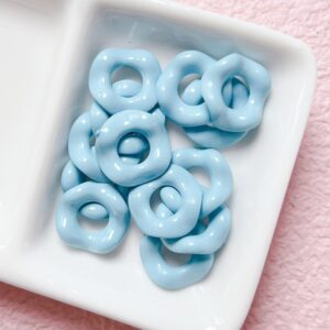 04-light blue / Size is about 16mm, inner ring is 6.5mm
