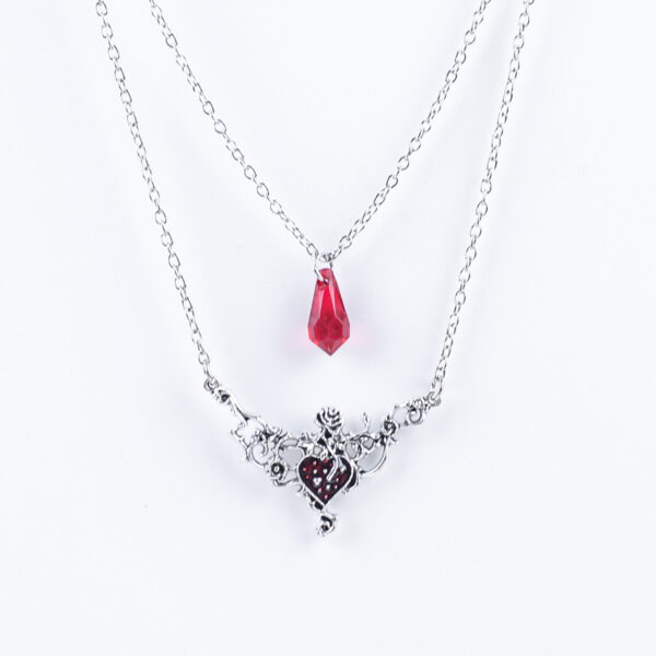 oly-7fb2f68036197760456037b202acfb59 Wholesale Dark Punk Love Heart Drop Necklace Chic Fashion Accessory For Gift And Boutique Resale