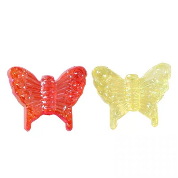 Wholesale Butterfly Acrylic Loose Beads - Yellow Electroplated DIY Necklace Making Jewelry Accessory for Boutique Resale