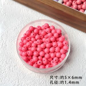 03-rose red / 6mm (sold by the piece)