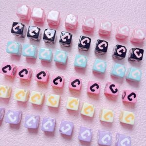 Wholesale Trendy Square Acrylic Letter Beads for DIY Jewelry Making Phone Charms Bag Pendant Craft Supplies