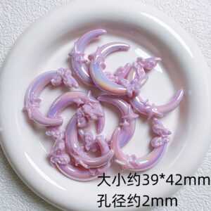 09-light purple / Size is about 39*42mm, hole diameter is about 2mm