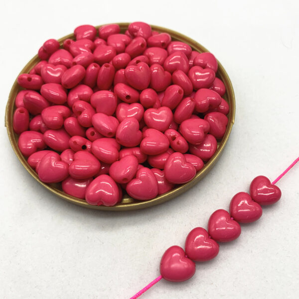 oly-7fe6c58ca822ffe9fec64433bb177df2 Wholesale 10mm Acrylic Love Shape Loose Beads for DIY Jewelry Making Yellow 50pcs