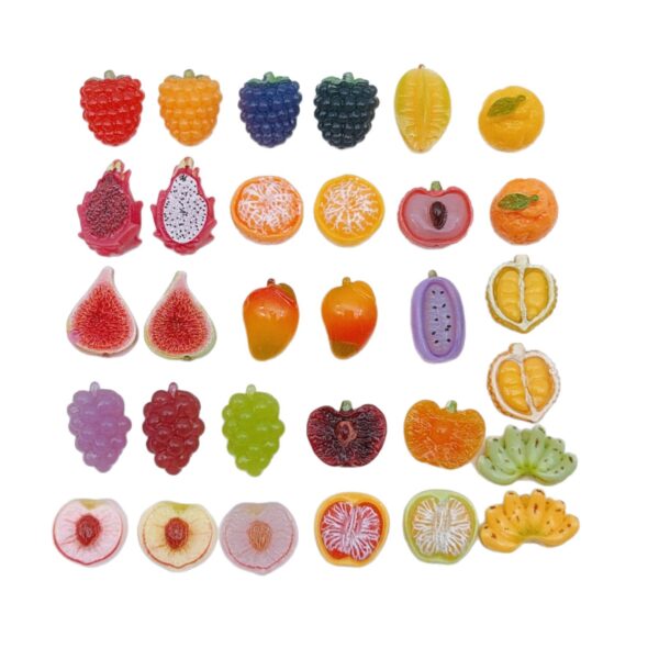 Wholesale Red Raspberry Fruit Resin DIY Charms for Jewelry Hair Clips Keychains Fridge Magnets