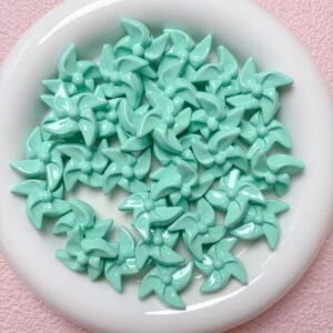 08-cyan / Size is about 22mm, hole diameter is about 3mm