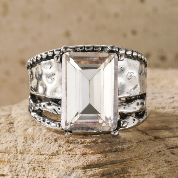 oly-8090986eb3cee8d040116019b763da7e Wholesale Retro Statement Wide Band Zircon Ring For Women Silver Alloy Jewelry Accessory Gift And Resale