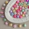 Wholesale Stylish Acrylic Beads for DIY Phone Charm, Cloud Star Bow Shapes, Light Pink, Jewelry Accessory