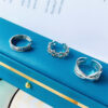 oly-80dd28022b4333e544d088edc16d4107 Wholesale Women S 3 Piece Vintage Hexagram Roman Numerals Open Ring Set Retro Hip Hop Midi Rings Gift Boutique Alloy Jewelry Accessory