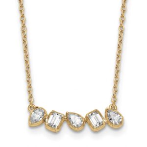 Water drop geometric diamond necklace