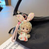 oly-8131fec49c495cc2bc3e0944ffca1292 Wholesale Light Pink Vinyl Cartoon Rabbit Ears Keychain Cute Bag Charm For Backpack Gift