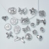 oly-813928a22c57d96e0829052801d49d86 Wholesale Silver Tone UV Plated Acrylic Cross Star Heart Beads Vintage Punk DIY Bracelet Jewelry Making Accessory Gift