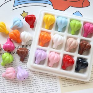 Wholesale Acrylic Baked Enamel Hot Air Balloon Loose Beads for DIY Jewelry Keychain Phone Charm Decorative Accessory