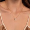 oly-815c332525b00b0c9910a8e61a7c6dd3 Wholesale Retro Geometric Zircon Necklace Titanium Steel Electroplated Gift Jewelry Accessory For Boutique Resale