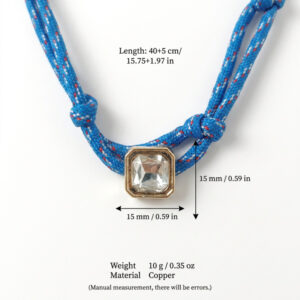 Sky blue knotted necklace